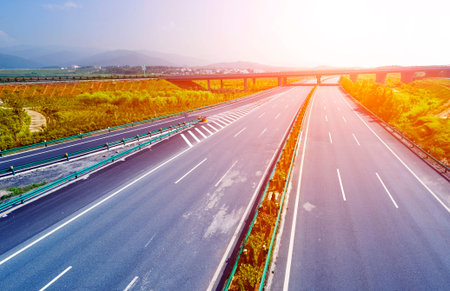 Newly built highway