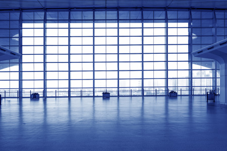 interior of the airport,ground glass windowの写真素材