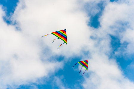 colorful kite flying in the wind