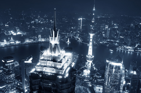 the modern building of the lujiazui financial centre in shanghai china.の写真素材