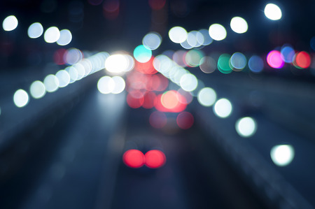 background on dark, out of Focus Lights during the Night.の写真素材