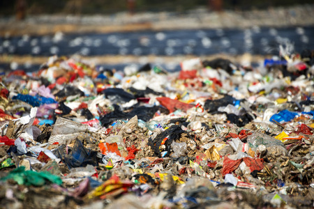 landfill waste siteの写真素材