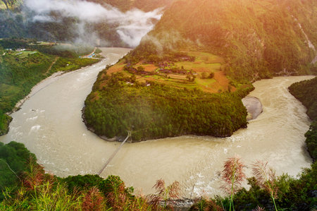 Nujiang canyon in yunan, China