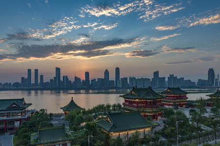 tengwang pavilion , one of Chinese famous ancient building in Nanchang,Jiangxi,Chinaの写真素材