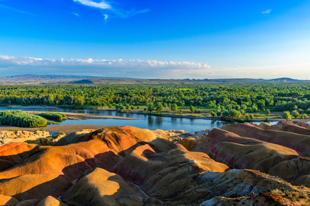 Colorful Beach At Burqin Country, Xinjiang, China.の写真素材