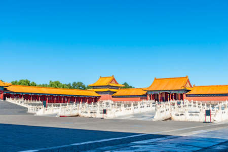 ancient royal palaces of the Forbidden City in Beijing,Chinaのeditorial素材