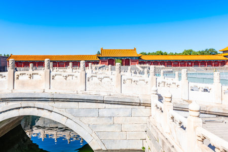 ancient royal palaces of the Forbidden City in Beijing,Chinaのeditorial素材