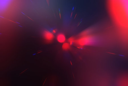 Glossy vibrant and colorful wallpaper. Light explosion star with glowing particles and lines....