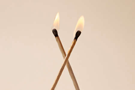 Burning Matches Arrangement Still life On Backgroundの写真素材