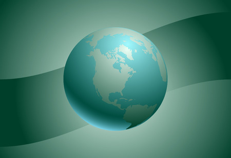 Globe against a tapeのイラスト素材