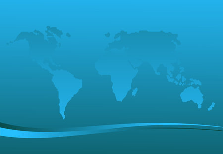 Composition with a world mapのイラスト素材