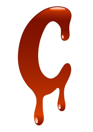 the letter in the form of a current liquid paintのイラスト素材
