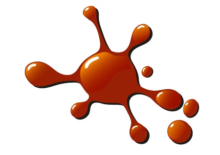 Blot of dark red colour on a white backgroundのイラスト素材