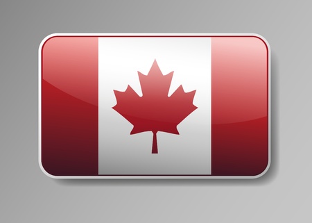 Flag of Canada in the form of an icon for a web of pagesのイラスト素材