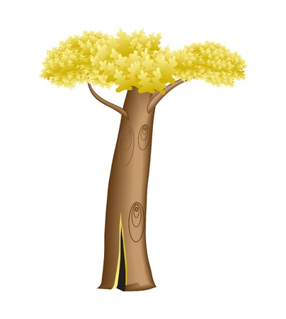 The letter T in the form of a treeのイラスト素材