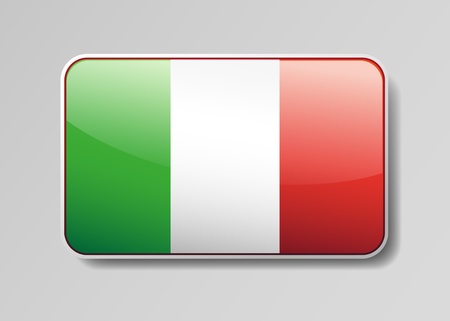 Flag of Italy in the form of an icon for a web of pagesのイラスト素材