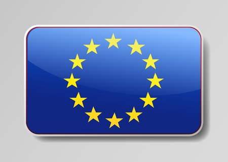 European Union flag  in the form of an icon for a web of pagesのイラスト素材