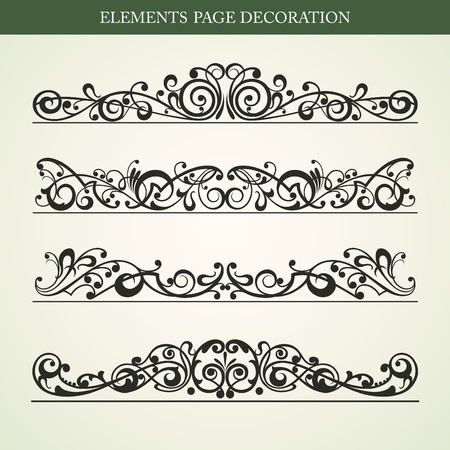Elements page decoration vector designのイラスト素材