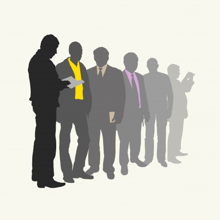 Silhouette of the men のイラスト素材