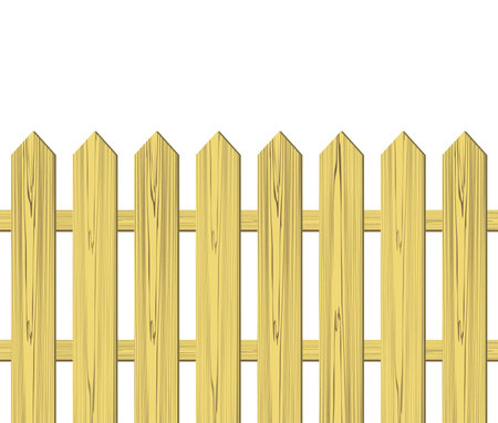 Wooden fence vector illustrationのイラスト素材