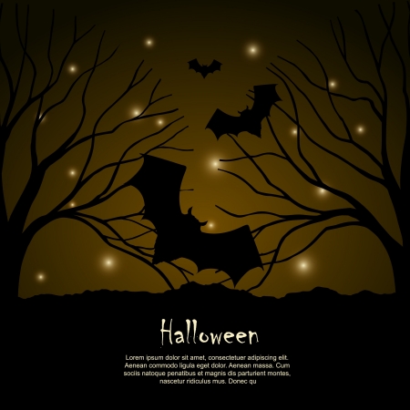 Halloween background  design silhouetteのイラスト素材