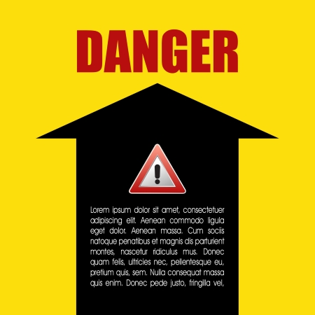 Danger prevention with sign and textのイラスト素材