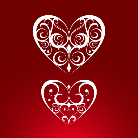 Valentines Day ornament heart backgroundのイラスト素材