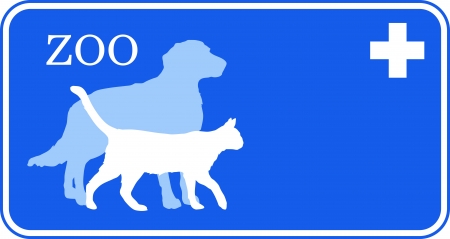 illustration veterinary symbol with dog and catのイラスト素材