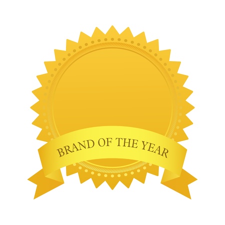 Blank guarantee vector element sign certificate with ribbonsのイラスト素材