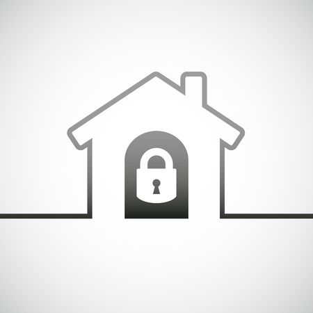 House lock iconのイラスト素材
