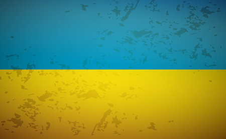 Flag Ukraine isolated on grunge background vectorのイラスト素材