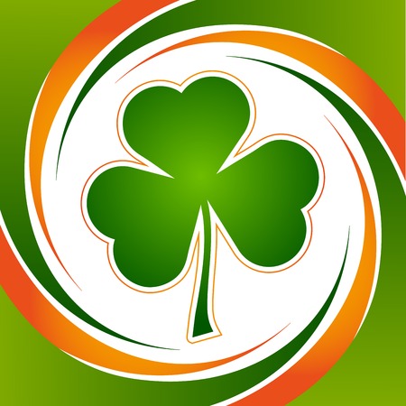 Clover leaf element for happy St  Patricks Dayのイラスト素材