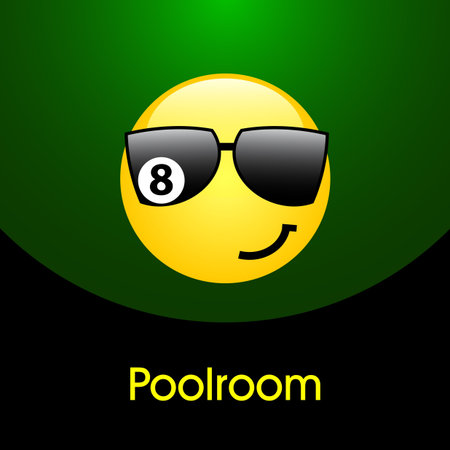 Billiards symbol vector sign poolroom design