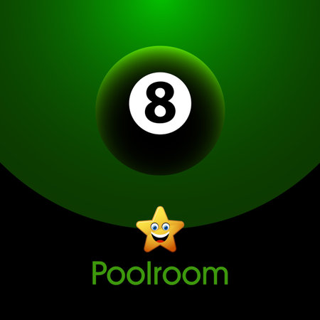 Billiards symbol vector sign poolroom design