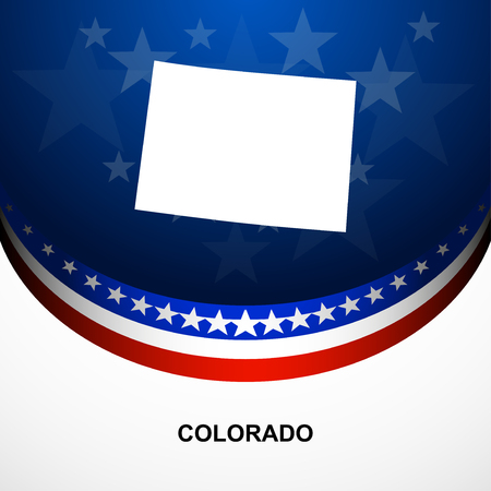 Colorado map vector backgroundのイラスト素材