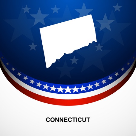 Connecticut map vector backgroundのイラスト素材
