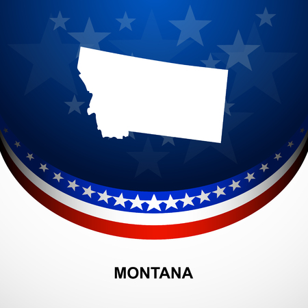 Montana map vector backgroundのイラスト素材