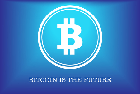 A bitcoin digital currency logo vector illustrationのイラスト素材