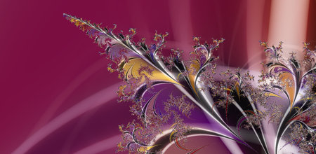 Flower Fractal background futuristic design illustrationの写真素材