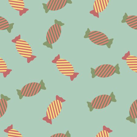 Seamless pattern with colorful sweets. Vector illustration.のイラスト素材
