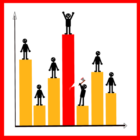 Envy: undermining someone success (business concept)のイラスト素材