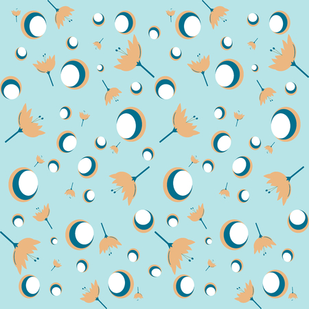 Floral pattern background, inspired to the 70 yearsのイラスト素材