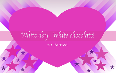 White Day, white chocolate!のイラスト素材