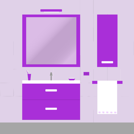 A violet bathroomの写真素材