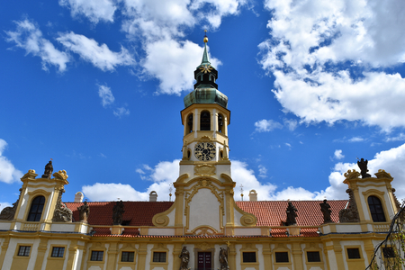 Convent of Loreto in Prague in Czech Republic in a sunny day with blue skyのeditorial素材