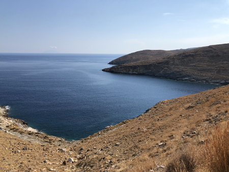 Serifos island coast in Greece.の写真素材