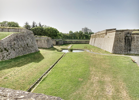 The ancient citadel of Pamplona, Spain, in a sunny dayのeditorial素材