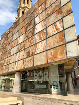 Museum of the Caesaraugusta Roman Forum in the city of Zaragoza, in Aragon, Spainのeditorial素材