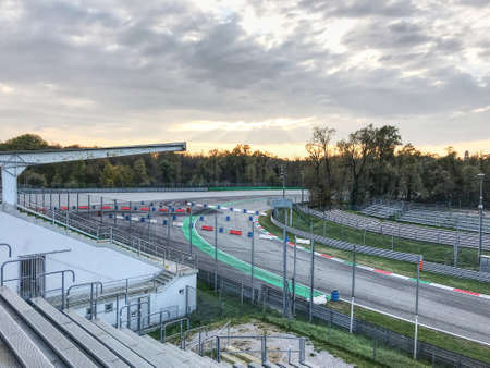 Autodromo Nazionale Monza or Monza National Racetrack in Italy the third more older in the world, built in 1922. HDR effect.のeditorial素材