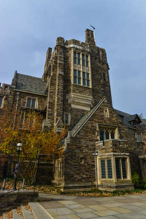 PRINCETON, NJ USA - NOVENBER 12, 2019: a view of Foulke Hall at Princeton University.のeditorial素材